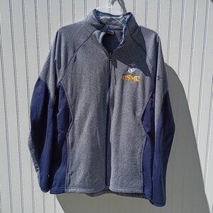 Under Armour USMC Women's XL Jacket Blue ColdGear Full Zip Marine Corps UM1912